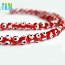 charming strand beads China red clear evil eye beads